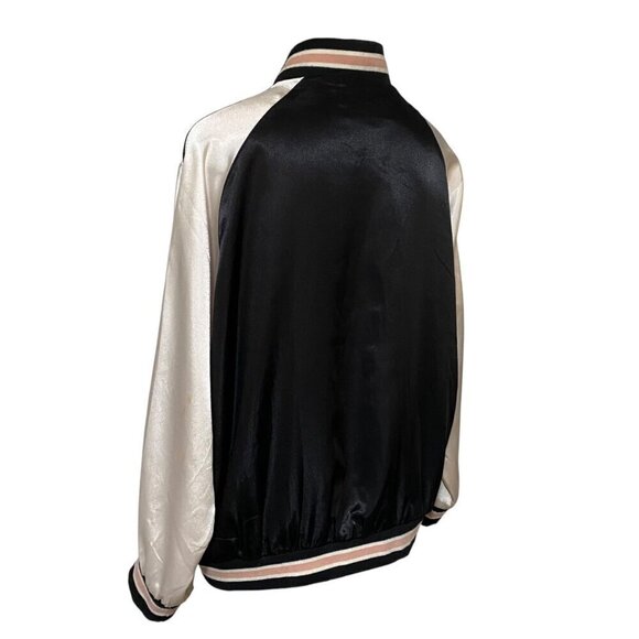 Outer Edge Satin Embroidered Cherry Blossoms Jacket Size 1X - Picture 4 of 6